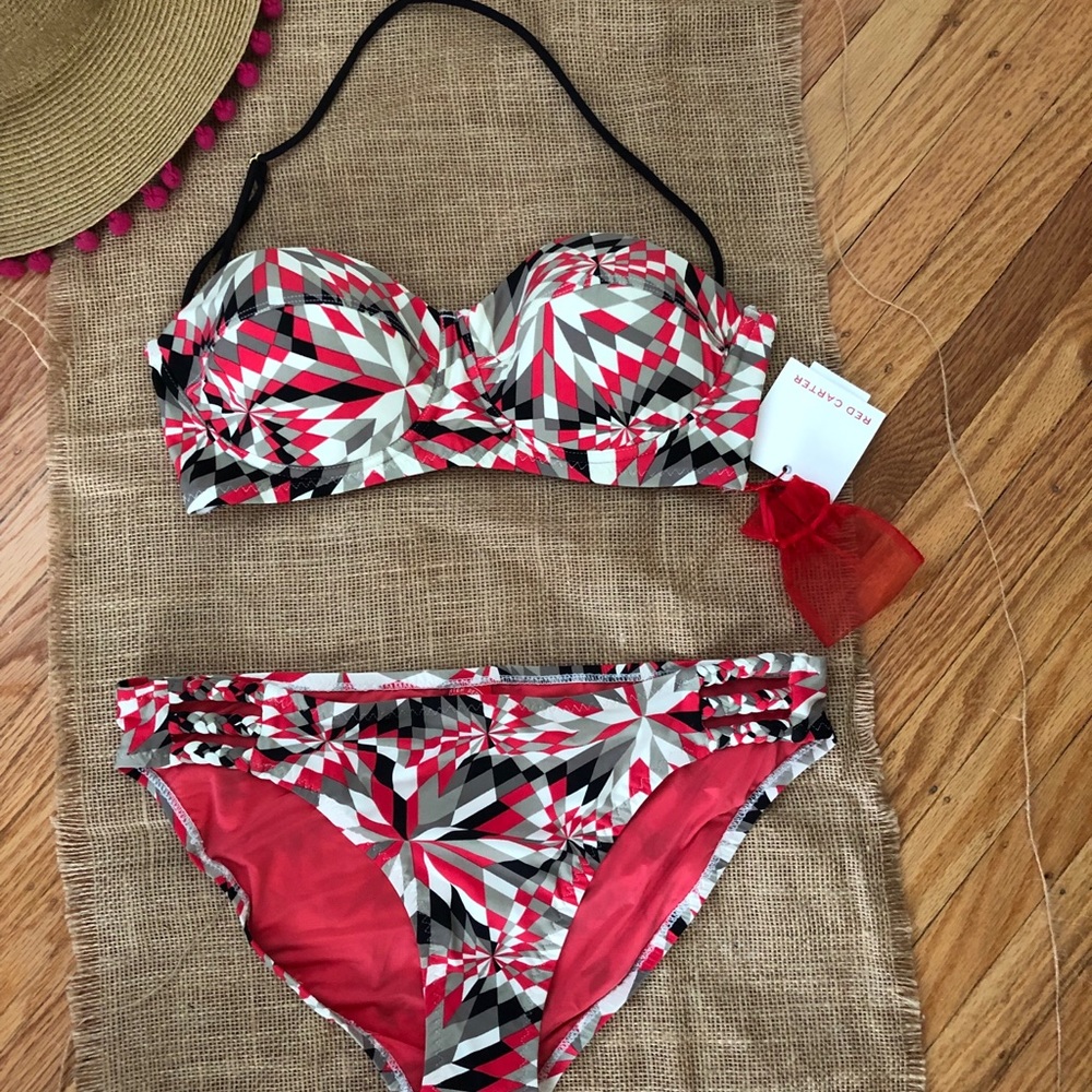 NWT Red Carter (Anthro) Kaleidoscope Bikini, L